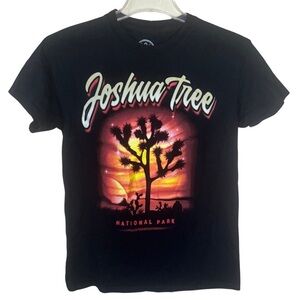 DOM Joshua Tree National Park Shirt Black Cotton Graphic Tee Size Small